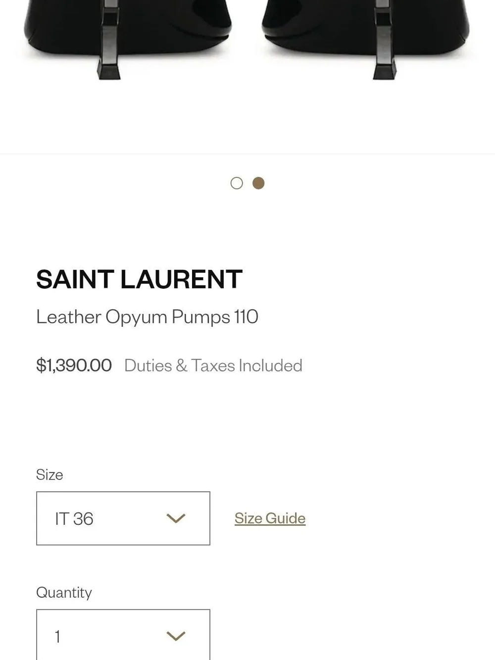 Saint Laurent Black Iconic Opy Stiletto Pumps - Picture 3 of 3